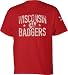 Wisconsin Badgers Vintage T-Shirt: adidas Crackle Print NCAA Retro T-Shirt