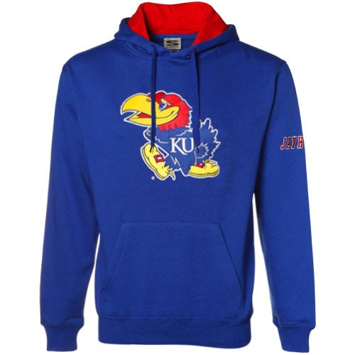 Kansas Jayhawks Royal Blue Classic Twill Hoody Sweatshirt (XX-Large)