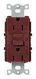 Lutron SCR-15-GFCI-MR Satin Colors 15A GFCI Electrical Socket Receptacle, Merlot