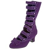 Bordello by Pleaser Women's Whimsey-115 Boot,Purple Velvet,7 M US