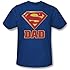 Superman Super Dad Royal Blue Men's T-shirt Tee