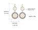 SunIfSnow Retro Golden Hollow Out Flower Beads Big and Small Ear-ring