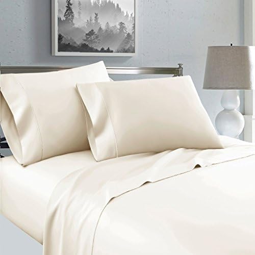 BEDCO LLC Hotel Collection 250 Thread CountCotton Super Soft Percale Sheet Set King Ivory