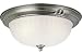 Progress Lighting P3726-81 Close-To-Ceiling Fixture with Etched Ribbed Glass, Antique Nickel