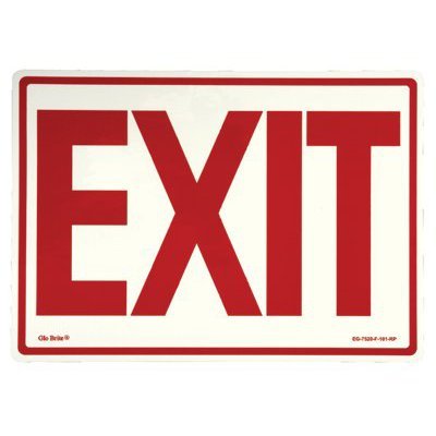 SEPTLS397EG7520F101RP - Glow In The Dark Exit Signs