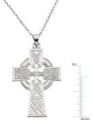 14 Karat White Gold Celtic Cross Pendant