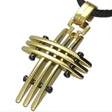 Contemporary Gold Cross Pendant