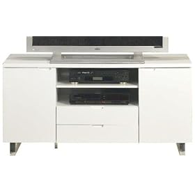 Soho Delfino Wide - screen Tv Stand, 53W, WHITE