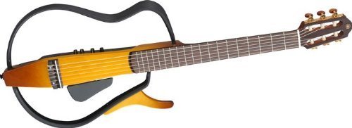 Yamaha SLG110N Nylon String Silent Guitar with Gig Bag (Tobacco Brown Sunburst)