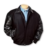 Wool & Premium Lamb Varsity Jacket - Black