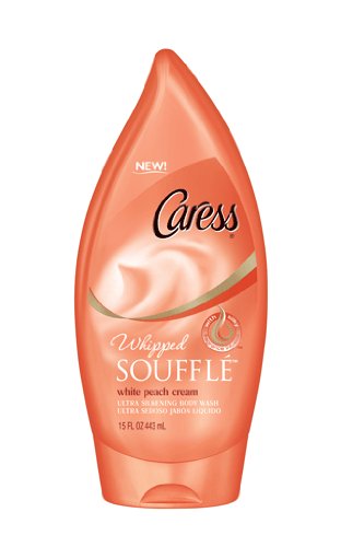 Caress Body Wash, Whipped Souffle White Peach Cream, 15-Ounces Bottles (Pack of 3)