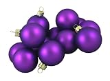 Club Pack of 36 Matte Violet Purple Glass Ball Christmas Ornaments