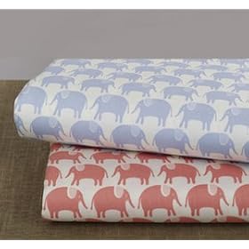 Organic Cotton Elephant Parade Fitted Crib Sheet