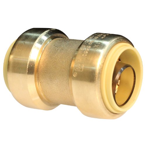 Push Connect PC811 1/2-Inch Push by 1/2-Inch Push, Brass Push Fit Coupling