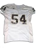 White No. 54 Game Used Central Michigan Russell Football Jersey