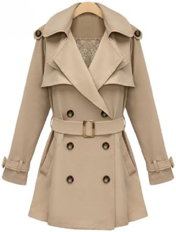 Overcoat Outerwear Women's Trench Beige Color Size L