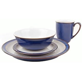 Denby Imperial Blue 16 Piece Boxed Tableware Set