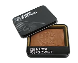 NHL Boston Bruins Embossed Genuine Cowhide Leather Trifold