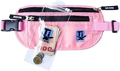 Pink Money Belt - Hidden Travel Pouch - Stylish Money Belt for Female Travelers