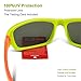 RIVBOS Rubber Kids Polarized Sunglasses With Strap Glasses Shades for Boys Girls Baby and Children Age 3-10 RBK002 (025-green)