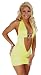 Sex Symbol Halter Top with Gathered Skirt & Rhinestone Slide #3-120 (Available in a Variety of Colors & Sizes)