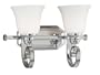 Kenroy Home 80252CH Strasbourg Two-Light Vanity Light with 6-Inch Shades