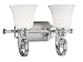 Kenroy Home 80252CH Strasbourg Two-Light Vanity Light with 6-Inch Shades