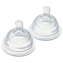 Playtex BPA Free VentAire ADVANCED Wide (NaturalShape) Silicone Nipples - Slow Flow - 2 Pack