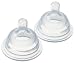 Playtex VentAire Wide Natural Shape Slow-Flow Nipples, 2 Count
