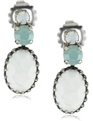 Sorrelli "Aegean Sea" White Howlite with Pacific and White Opal Earrings