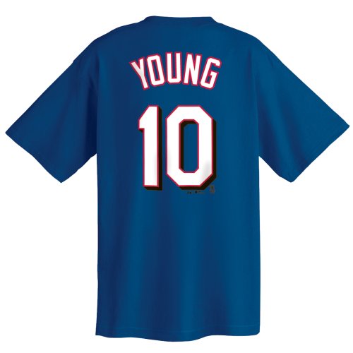 Michael Young Texas Rangers Name and Number T-Shirt (Medium)