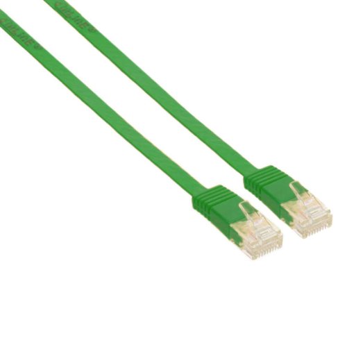 InLine Patchkabel flach, UTP, Cat.6, 10m gr&uuml;n Preisvergleich