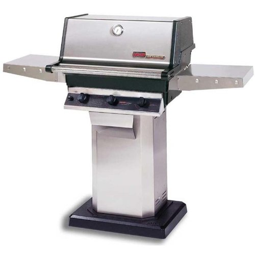 Mhp Gas Grills Thrg2 Hybrid Natural Gas Grill W Searmagic Grids On Stainless Patio Base