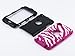 ULAK Combo Black Hard PC and Hot Pink Zebra Design Soft Silicone Case Cover For iPod Touch 4 4th