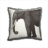 Elephant Pillow in Grey Stuffed: No