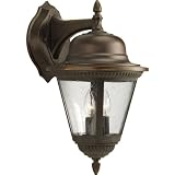 Progress Lighting P5864-20 2-Light Wall Lantern, Antique Bronze