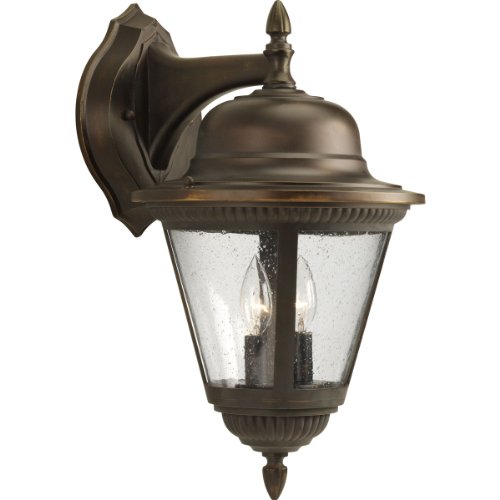 Progress Lighting P5864-20 2-Light Wall Lantern, Antique Bronze