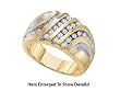 Mens 10k 2-tone Gold Genuine 0.50 CTW Diamond Band " Sale "