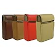 Genuine Leather Fliptop Cigarette Case & Lighter Holder in A Variety of Colors and Styles