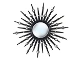 Kenroy Home Sunburst Wall Mirror with Gloss Black Finish, 41-Inch Diameter