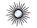 Kenroy Home Sunburst Wall Mirror with Gloss Black Finish, 41-Inch Diameter