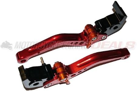 Ducati S4RS (2006 - 2008) and Multistrada 1200 (2010 - 2012) Adjustable Shorty Brake Clutch Lever Red