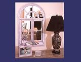 Arched Mirror with Tulips in Faux Window