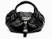Fendi Spy Inspired Detective Handbag Hobo Bag - Black with Chrome Silver Hardware