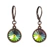 Earrings - E436 - Rivoli Style - Swarovski (TM) Crystal set into Copper Backing ~ Vitral