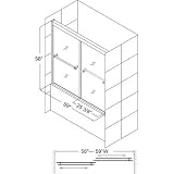 DreamLine SHDR-1260588-01 Bypass Sliding Tub Shower Door