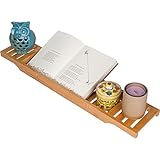 Bamboo Large 28.7" Long Slatted Bathtub Tray - By Trademark Innovations