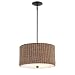 Quoizel BRB2816K Bradbury 3-Light Rod Hung Pendant Lamp, Mystic Black