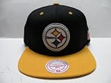 Mitchell and Ness NFL Pittsburgh Steelers Logo 2 Tone Retro Snapback Cap