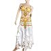 (Price/3 pcs)Bellyqueen™ Belly Dance Costume, Tribal Sequined Fringe Bra And Lotus Leaf Skirt Set